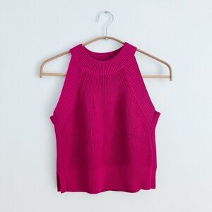Aritzia Wilfred Crevier Knit Tank Top Fuchsia - Size XS